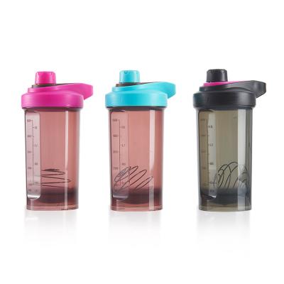 China Viable promotional custom printer private label shaker bottle rounded protein-device-plastic bottle for sale