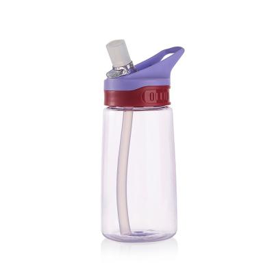 China Viable Custom Color Logo 16oz Children Kids Milk Plastic Shaker Bottle With Straw for sale