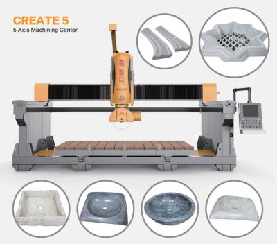 China Präzision 5 Achsen Brücken Schneidmaschine für Arbeitsplatte und Spezialformen zu verkaufen