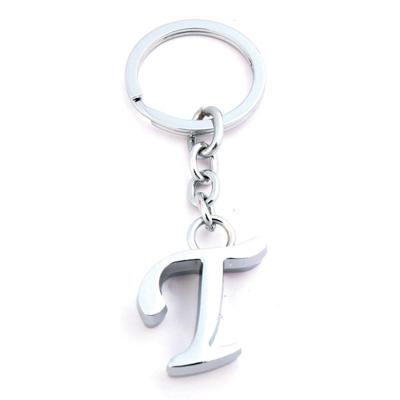 China Stylish Customized Unisex Metal Alphabet Key Chain Letter 