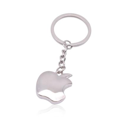 China Free Shipping Metal Apple Key Chain Plated Zinc Alloy Apple Key Pendant Shape for sale