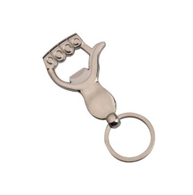 China Souvenir Gifts High Quality Metal Palm Bottle Opener Automatic Accessories Key Chain LOGO Key Chain Customized Gifts for sale