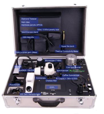 China 16 items Professional Gemological Laboratory Gem Testing Kit / Toolkit for sale