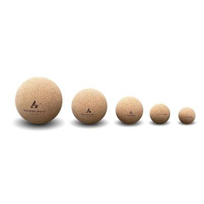 China 100% Eco-Friendly Durable Custom Cork Yoga Exercise Natural Cork Massage Ball Set for sale