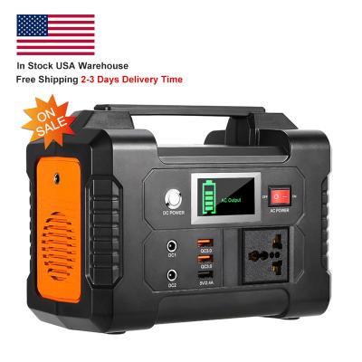 China Microphone USA Warehouse 200W 151Wh 40800mAh Solar Power System Inverter Portable Camping Solar Generator Free Shipping for sale