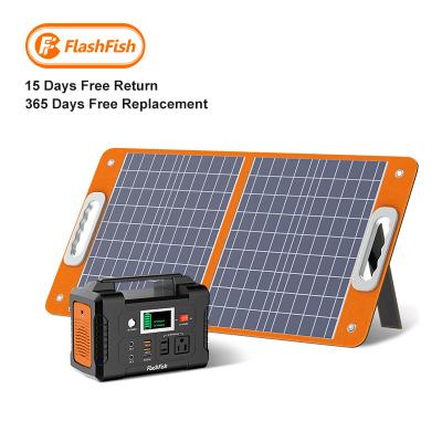 China 2021 New Version Camera Portable Solar Generator With Panel Charger Solar Power System TV Fan Kit For Home Camping Laptop for sale