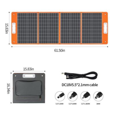 China Factory direct sales at home newly designed lightweight and efficient portable folding 100W flexible solar panel for sale