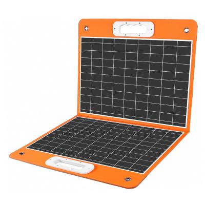 China Hot Selling Fast Charging Support Flashfish Solar Panel Inverter 60W Folding Solar Flexible Panel For Camping for sale