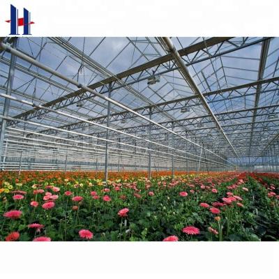 China Greenhosue China Cheap Light Industrial Steel Structure Shed For Flower / Vegetable Greenhouse for sale