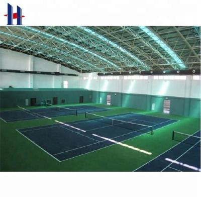 China steel structure badminton gymnasium metal covering truss structure frame badminton gymnasium/steel sports center for sale