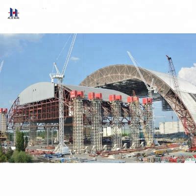 China Steel Fabricated Easy House Building Steel Structure Arc Building With Dome Roof for sale