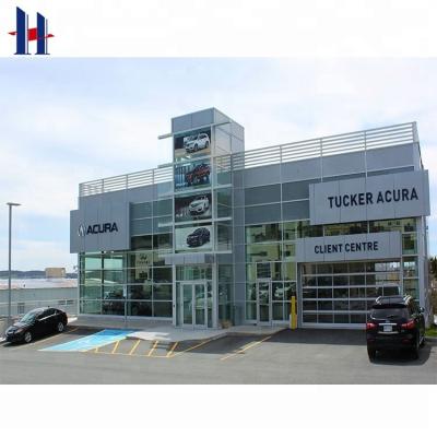 China Modern design steel structure car showroom/exhibition hall steel structure car showroom for sale