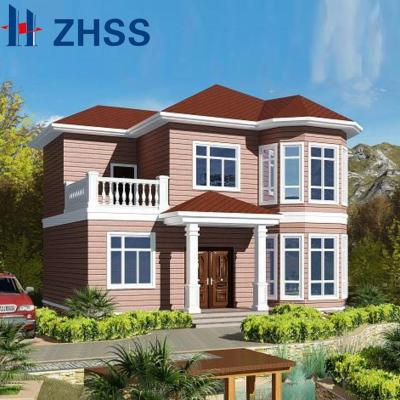 China Modern Carport Style Villa Prefab House Light Steel Villa for sale