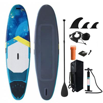 China 2021 New color best price unisex long board paddle sup iboard long sip long travel inflatable blue double chamber à venda