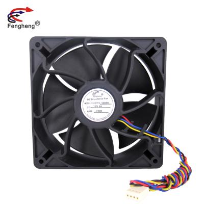 China UPS Fengheng Booster DC Fan Industrial Axial Air Volunm Fan 12038 120x120x38mm High 120mm for sale