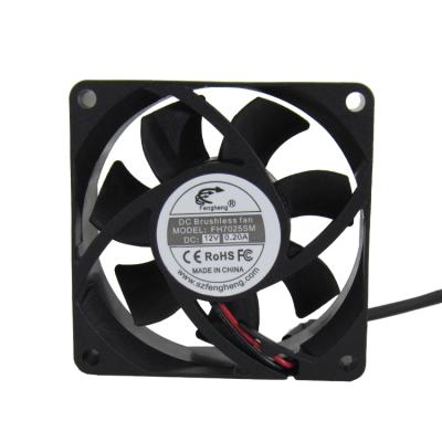 China Fengheng 70x70x25 70mm High Speed ​​Clothes Dryer Fan 12v Volt Exhaust Fan 2.7Inch DC Fan for sale