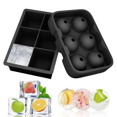 China High Quality Viable Ice Cube Mold Food Grade Silicone Ice Ball Maker Macallan With Lid for sale