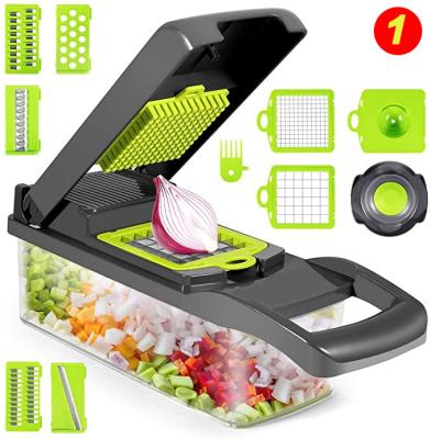 China Multifunctional Viable 14 in 1 Multi Fruit Vegetable Tools Mandoline Manual Slicer Mini Vegetable Cutter for sale