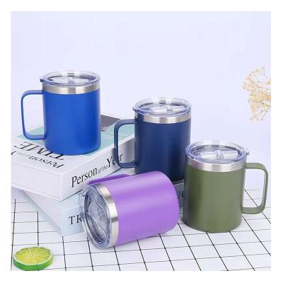 China Amazon Viable Wholesale Custom Hot Sale Travel Stainless Steel Reusable Coffee Mug With Plastic Lid for sale