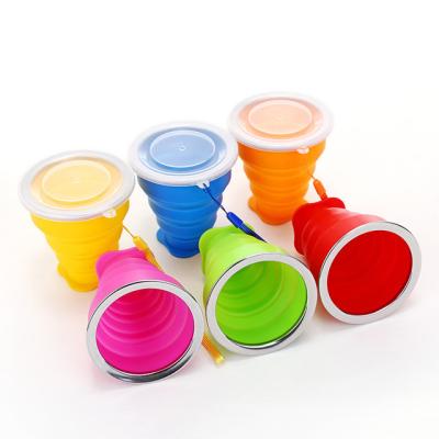 China China factory direct selling food grade silicone sustainable collapsible water cup outdoor portable hancup for sale