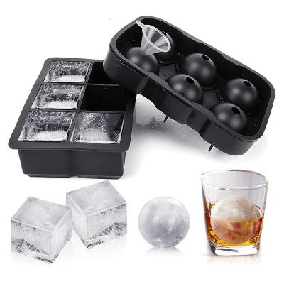 China Viable Factory OutletFood Grade Silicone Ice Cream Tray Mold 6 Hole Ice Cream Tool Macallan Ice Ball Maker for sale