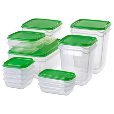 China 17 Pieces Heatable Plastic Fresh-keeping Box Set Small Storage Box Food Storage Container Food Storage Boxes Set For Kitchen Organizer for sale