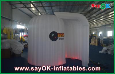 China Advertising Booth Displays Pink Inflatable Lighting / Weeding Inflatable Booths With LOGO for sale