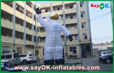 China Inflatable Advertising Characters 4m Oxford Cloth Outdoor Holiday Inflatables White Spaceman For Advertising for sale