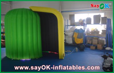 China Photo Booth Decorations Green Yellow Photot Booth Case Inflatbale For Event Decoration for sale