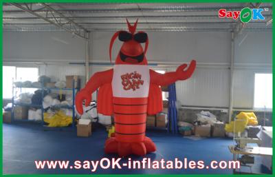 China figura modelo de Langouste de los productos inflables de encargo rojos de la ropa de los 4m Oxford para el anuncio en venta