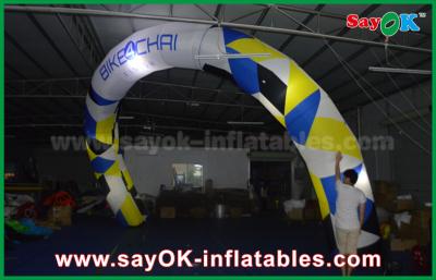 China Arch Bridge Design Outdoor Giant Rainbow Entrance Inflatable Arch For Event Custom Logo Printing for sale