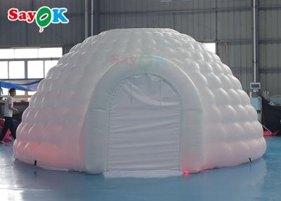 China Inflatable Igloo Tent Pure White LED Inflatable Igloo Tent Round Dome For Disco Party Events for sale