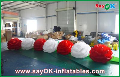 China Wedding Stage Decorative Inflatable Petunia Flower Chain With LED Lights for sale