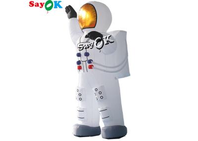 China 4m 13ft Portable White Inflatable Characters Inflatable Astronaut Spaceman For Science Museum Decoration for sale