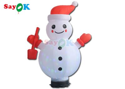 China Oxford Cloth Inflatable Holiday Decorations Air Model Pvc Inflatable Rotating Christmas Snowman for sale