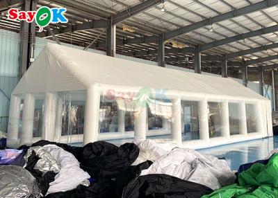 China Inflatable TPU Private Swimming Pool Tent Inflable Square Cover Tent With Blower for sale