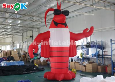 中国 4mの赤い屋外のcrawfishのイセエビの祝祭のための膨脹可能なマンガのキャラクタ 販売のため