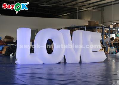 China Tela blanca LED que enciende AMOR inflable de la letra por la pantalla táctil teledirigida en venta