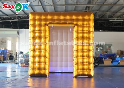 China cabina inflable de oro de la foto del aire de los 2.5M LED con SGS coloreado ROHS de las luces en venta