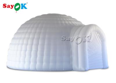 China Inflatable Outdoor Tent 5m White Inflatable Igloo Dome Tent  With Led Light For Wedding Event for sale