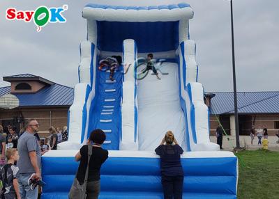 China Deslizador inflables para niños para la piscina azul y blanco piscina inflables deslizador / niños inflables parque acuático en venta