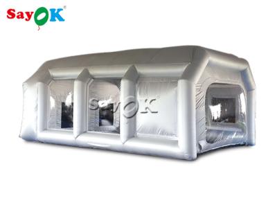 China Mejor tienda de campaña inflable 7x5x3mH de plata de coche inflables Spray Booth en venta