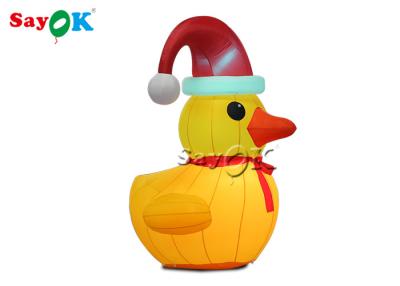 China Aufblasbares Weihnachten im Freien Duck With Hat der Oxford-Stoff-Dekorations-2m zu verkaufen