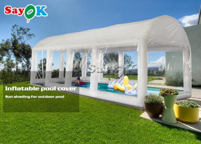 China Custom Inflatable Tent Party Pool Air Tent Airtight PVC Inflatable Swimming Pool Cover Tent for sale