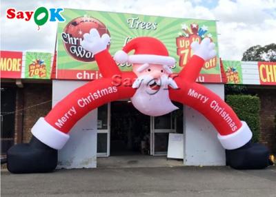 China Weihnachtsaufblasbarer Torbogen, der Weihnachten aufblasbare Santa Arch For Shop Decoration annonciert zu verkaufen