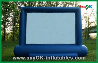 China Alquiler inflable grande azul de la pantalla de cine para el cine del patio trasero en venta