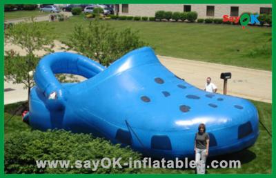 China Productos inflables de la publicidad del zapato del paño inflable gigante azul del poliéster en venta