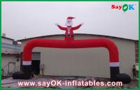 China Arco inflable rojo grande al aire libre de la Navidad de la Navidad con el hombre de la Navidad en venta