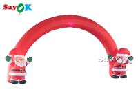 China De Doek Opblaasbare Santa Arch For Christmas Party van Oxford Te koop