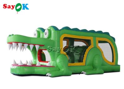 China Diapositiva inflable de salto inflable 8x2.8x3mH de la gorila del cocodrilo verde interior al aire libre de la gorila en venta